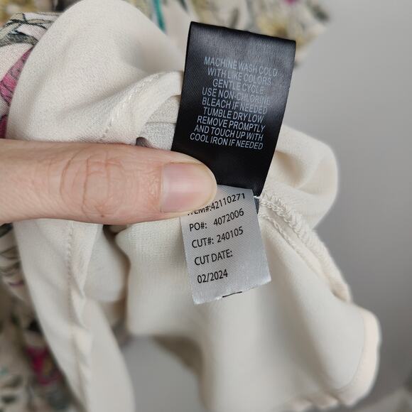 Torrid Chiffon Clip Dot Blouson Short Sleeve Top Womens 4X Floral Print Boho - Picture 7 of 8